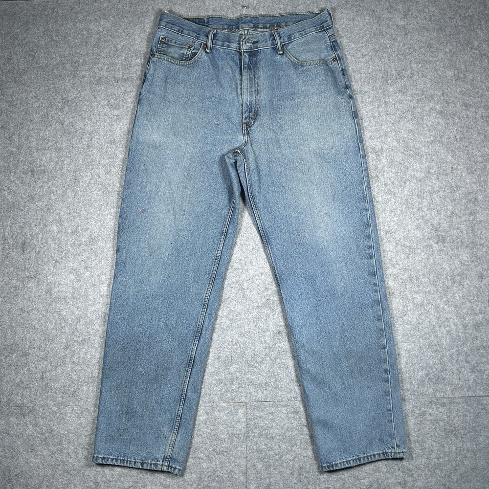 Levis 550 Denim Jeans Men Size 36x32 (32x30) Blue Relaxed Fit Wide Barrel Baggy‎